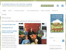 Tablet Screenshot of crimsonandcloverfarm.com